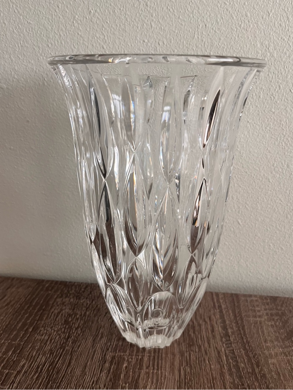 Clear Crystal Cut Glass Vase - Home Accents